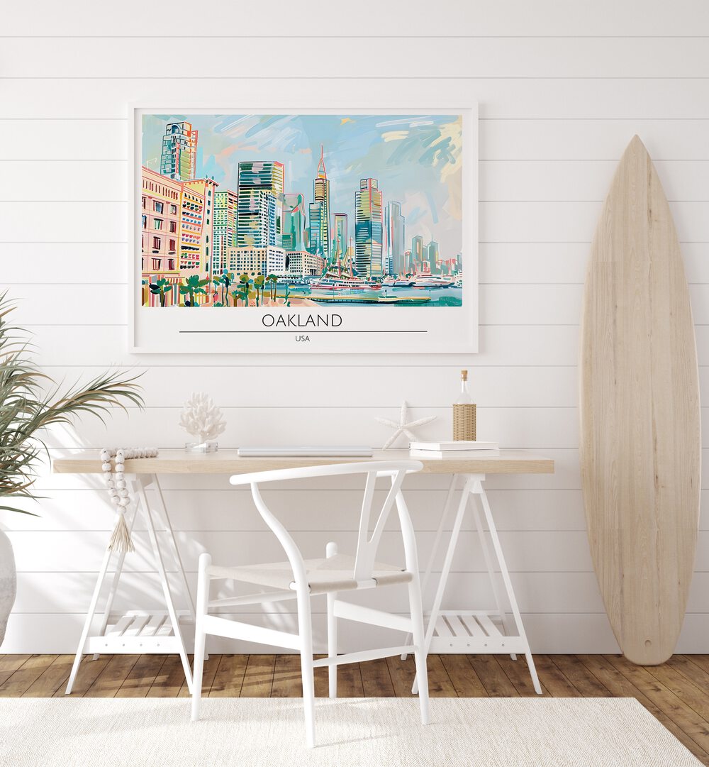 oakland city-usa travel posters Artwork I placed on a Wall