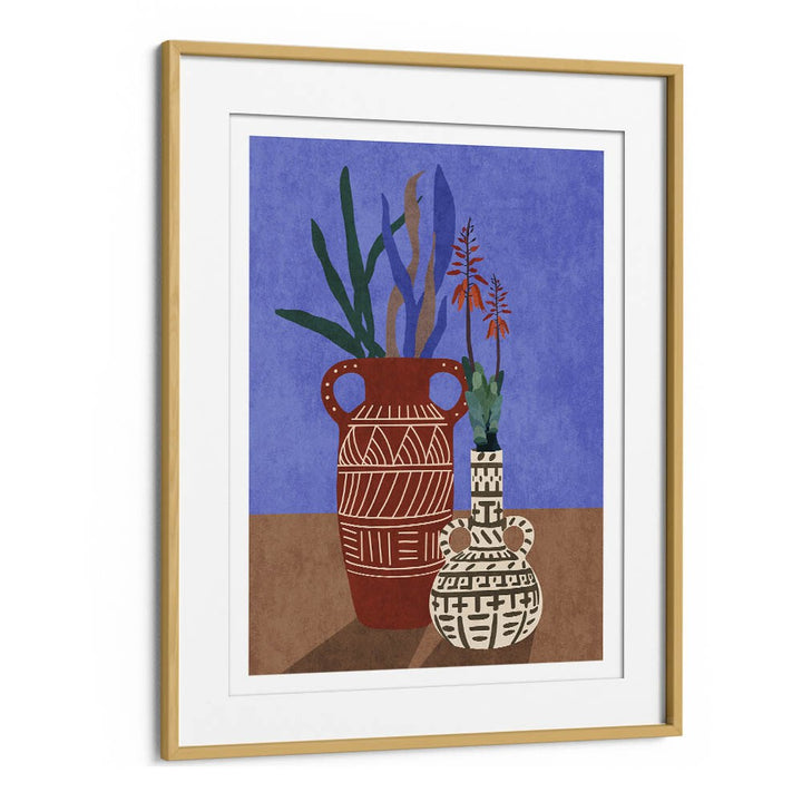 Elegant FLOWER VASE III, BOHO ART PAINTINGS by Emel Tunaboylu, enhancing your decor with vibrant colors and style.