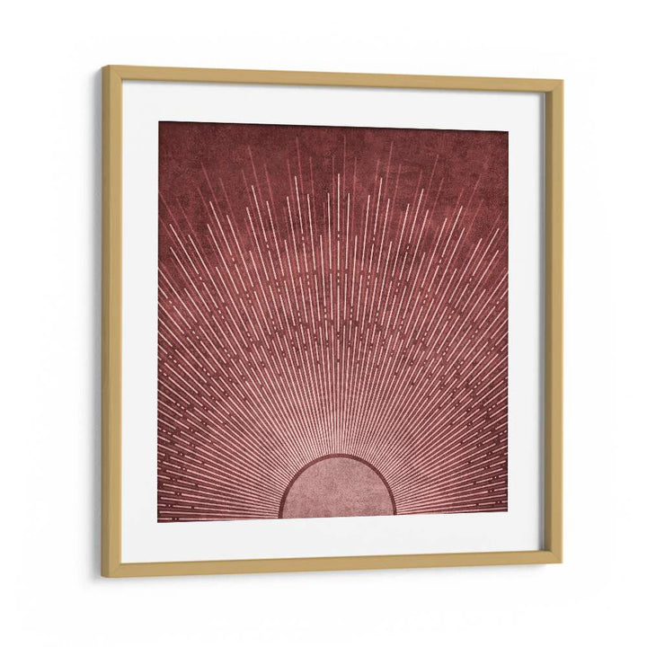 Elegant SUN JAPON LINES, BOHO ART PAINTINGS by Emel Tunaboylu, showcasing radiant sunburst design on premium canvas.