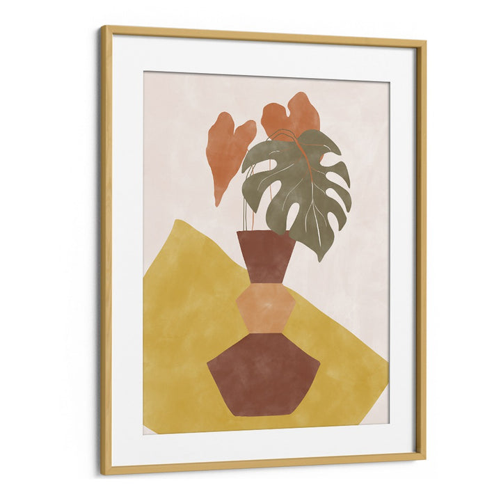 Stylish BROWN FLOWER POT, BOHO ART PAINTINGS by Elena Ristova, perfect for enhancing your home decor.