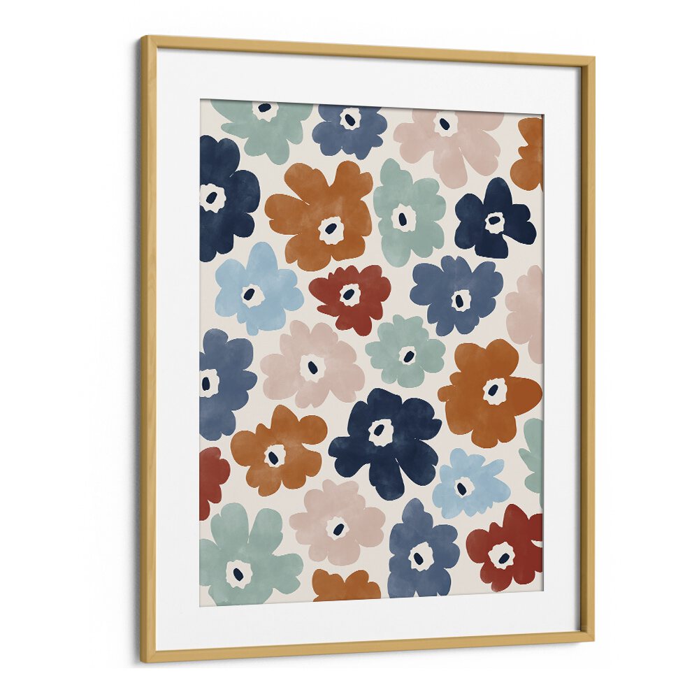 Bright and colorful BLUE TERRACOTTA FLOWERS, FLORAL FLOWER PAINTINGS by Elena Ristova enhance any space beautifully.