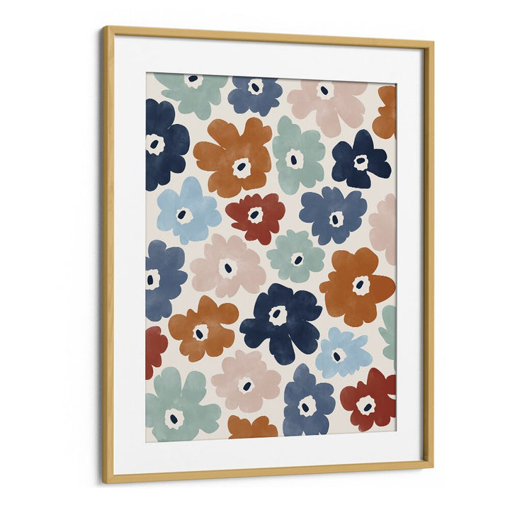 Bright and colorful BLUE TERRACOTTA FLOWERS, FLORAL FLOWER PAINTINGS by Elena Ristova enhance any space beautifully.