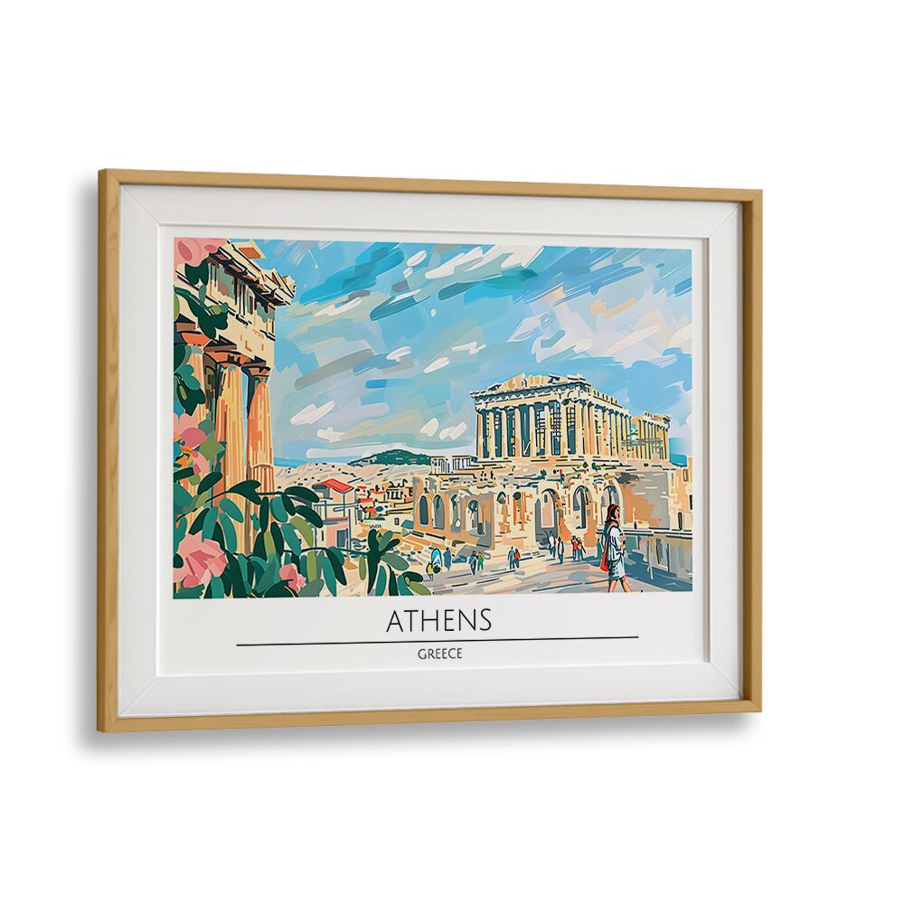 Vibrant ATHENS CAPITAL CITY - GREECE, TRAVEL POSTERS showcasing iconic architecture and rich culture of Athens.