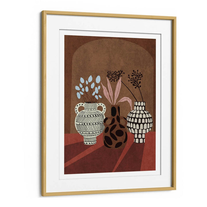 Flower Vase V, Boho Art Paintings by Emel Tunaboylu, adds style and color to any space with its stunning design.