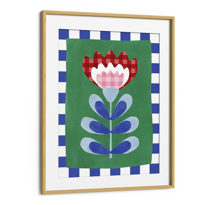 Bright and bold CHECKERED FLOWER, FLORAL FLOWER PAINTINGS by Elena Ristova enhance any space with unique artistry.