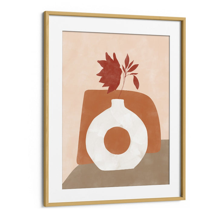 Elegant WHITE FLOWER POT, BOHO ART PAINTINGS by Elena Ristova, perfect for enhancing your home decor.