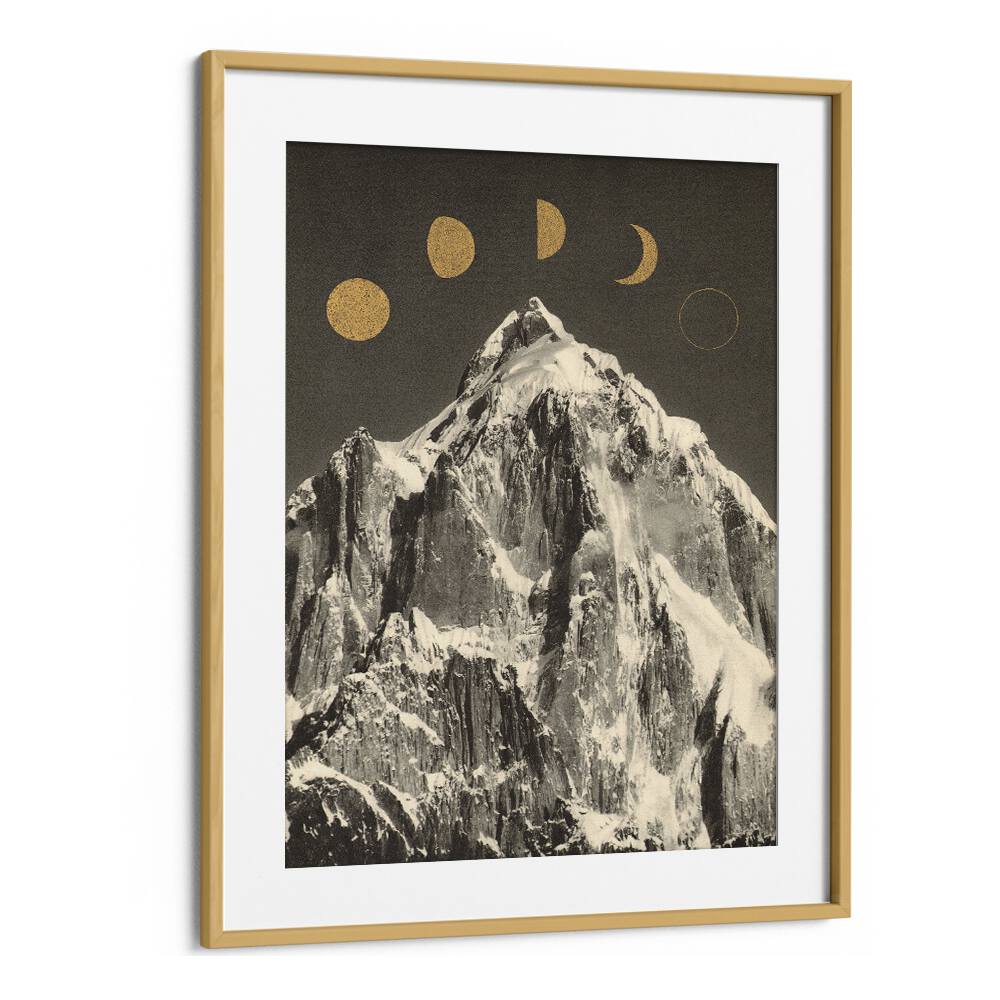 Stunning landscape painting featuring MOON PHASES, perfect for enhancing your space with cosmic beauty.