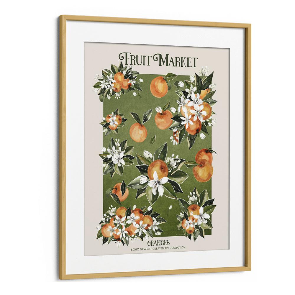 Vibrant FRUIT MARKET ORANGES and floral flower paintings by Emel Tunaboylu, perfect for enhancing any space.