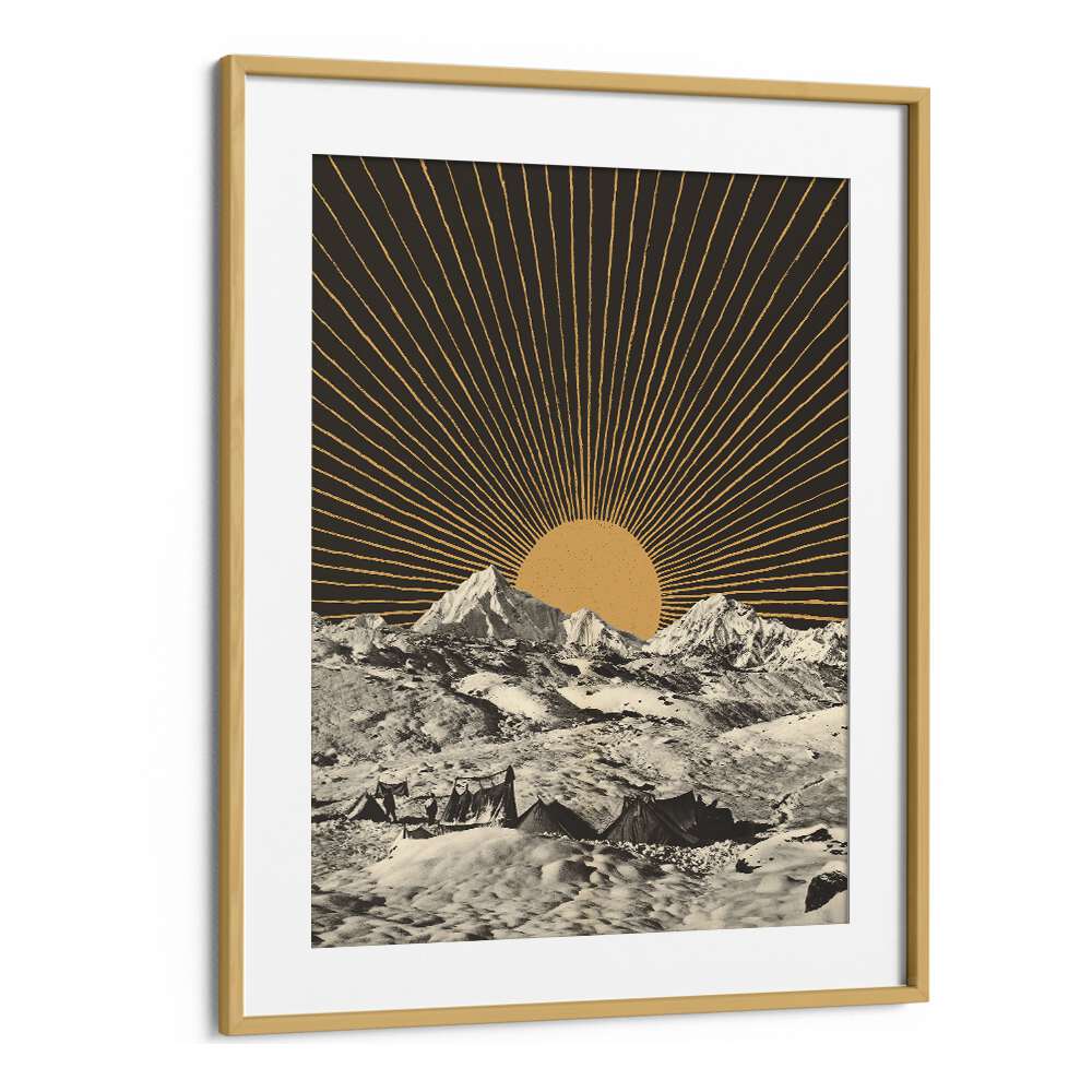 Stunning MOUNTAINSCAPE, LANDSCAPE PAINTINGS by Florent Bodart showcasing majestic mountains and radiant sun.