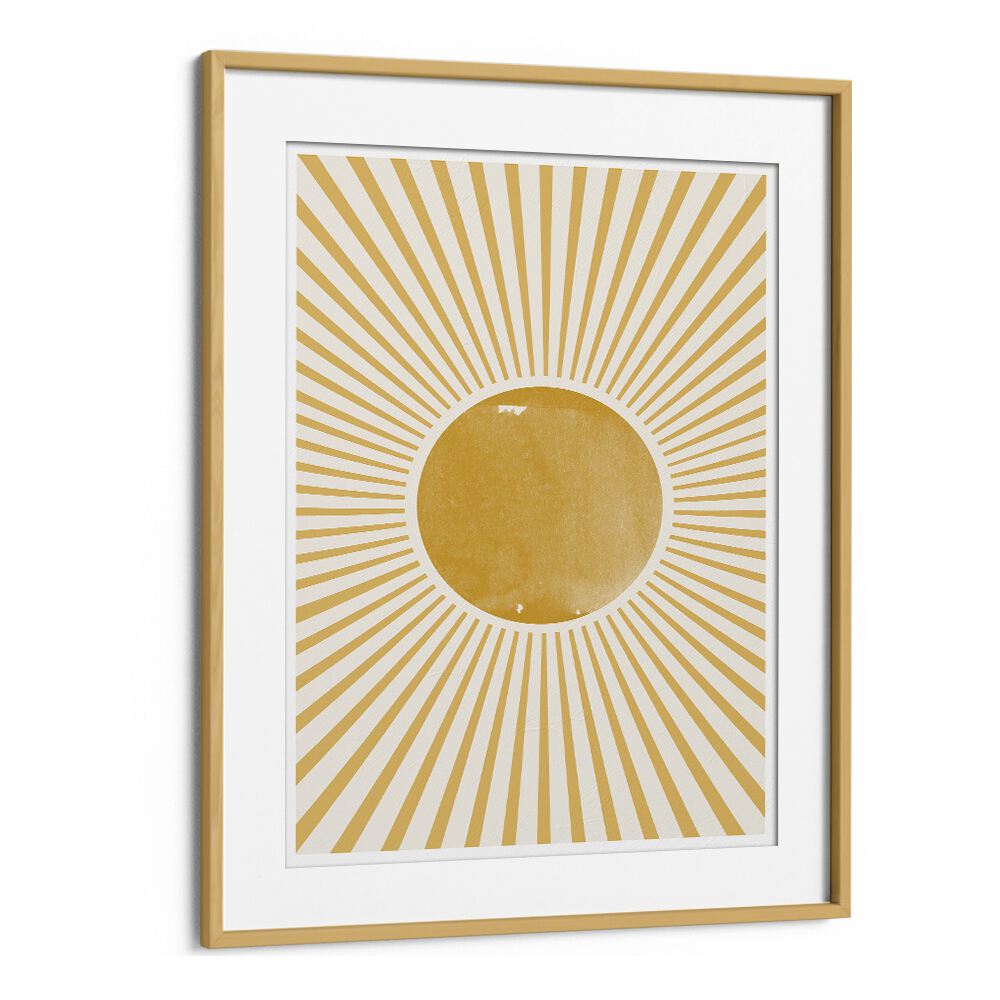BOHO SUN, BOHO ART PAINTINGS by The Miuus Studio features elegant sunburst design on premium canvas.
