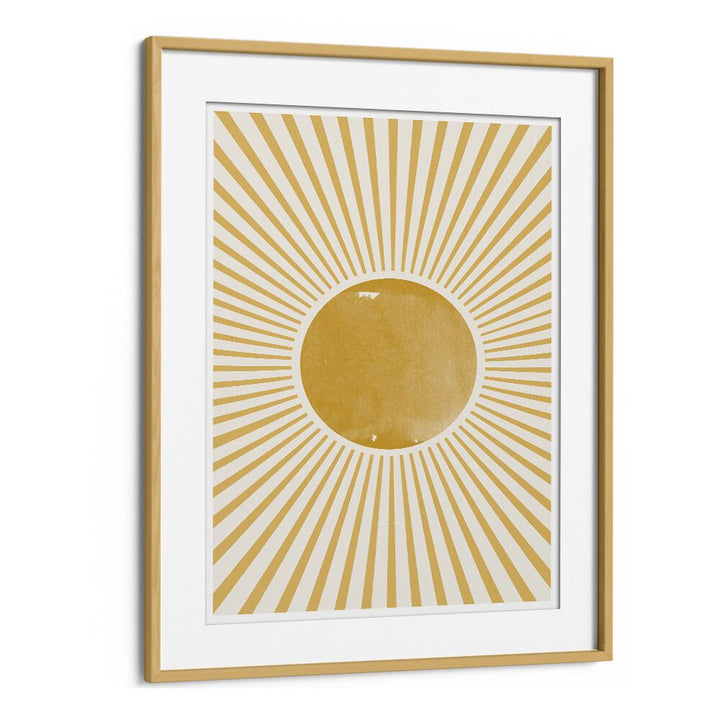 BOHO SUN, BOHO ART PAINTINGS by The Miuus Studio features elegant sunburst design on premium canvas.