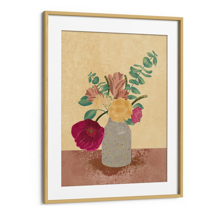 Vibrant ARRANGED FLOWERS in a vase, a stunning FLORAL FLOWER PAINTING by Raissa Oltmanns for any stylish decor.