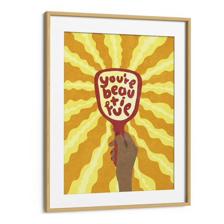 Colorful wall art featuring “you’re beautiful” text, perfect for inspiring positivity with BEAUTIFUL, QUOTES.