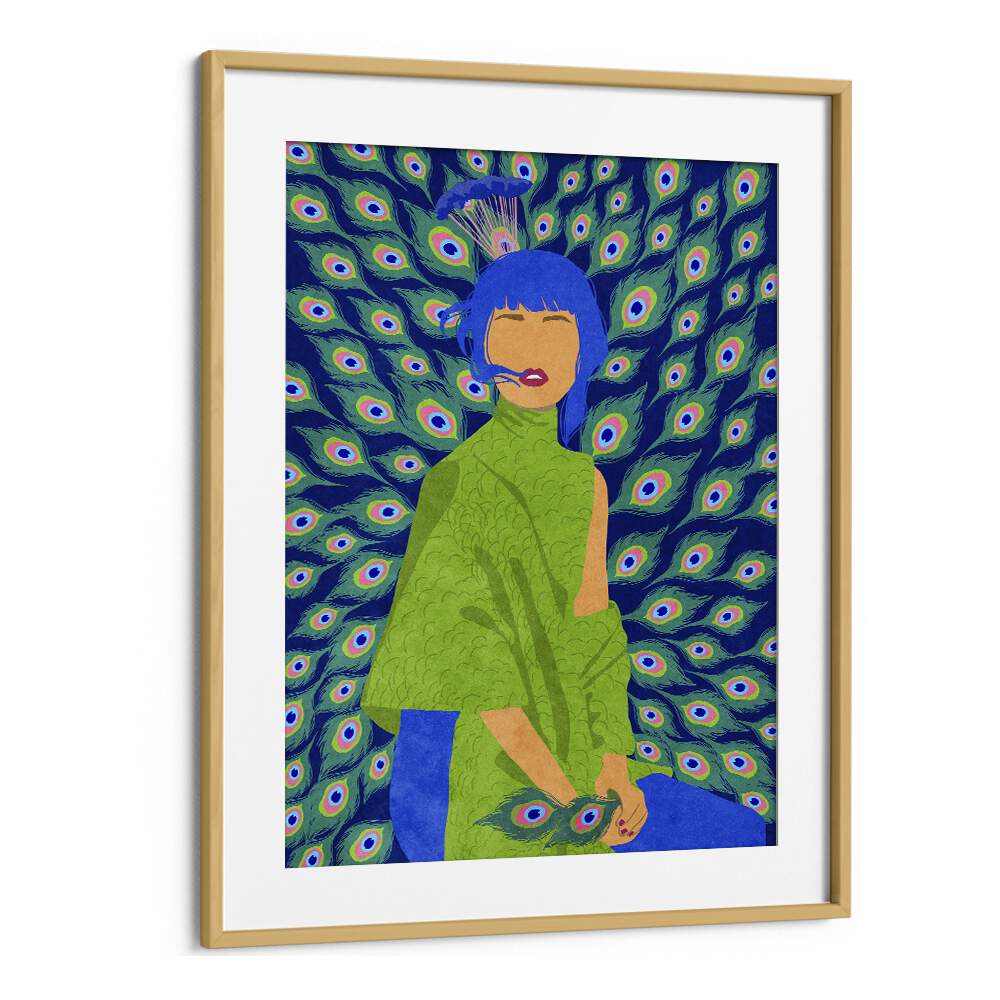 Vibrant PEACOCK WOMAN, FASHION POSTERS by Raissa Oltmanns, perfect for elevating your space with art.