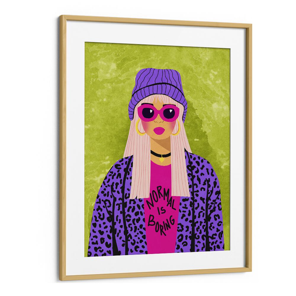 Stylish "NORMAL IS BORING, FASHION POSTERS" artwork by Raissa Oltmanns adds modern elegance to any space.