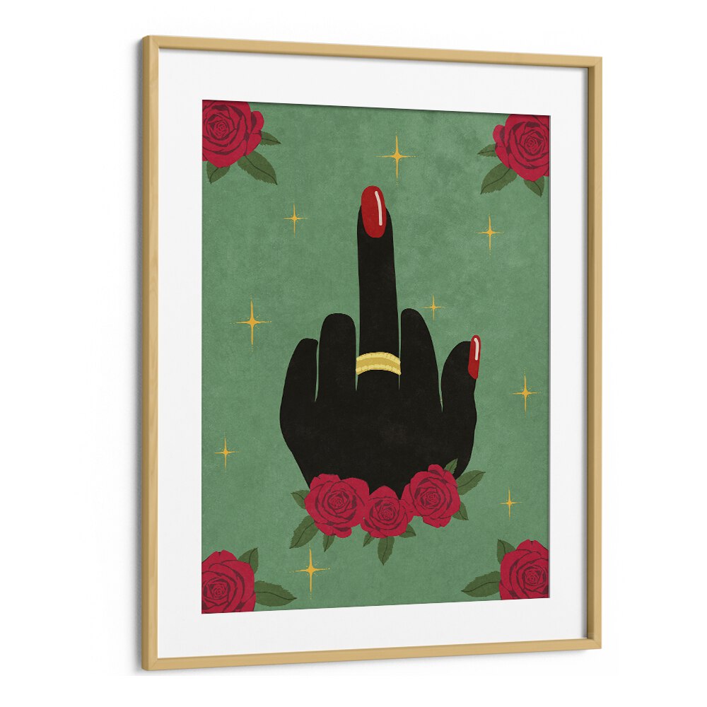Bold "Middle Finger" fashion poster by Raissa Oltmanns, perfect for modern aesthetics and striking wall decor.