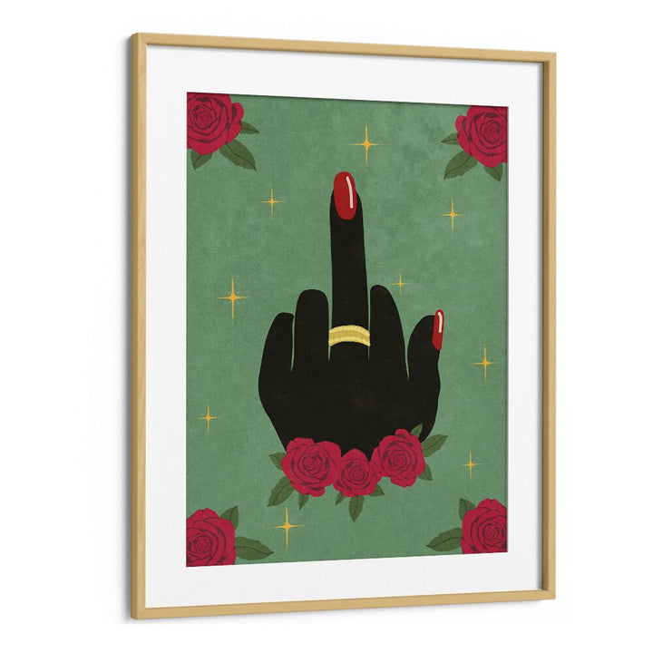 Bold "Middle Finger" fashion poster by Raissa Oltmanns, perfect for modern aesthetics and striking wall decor.