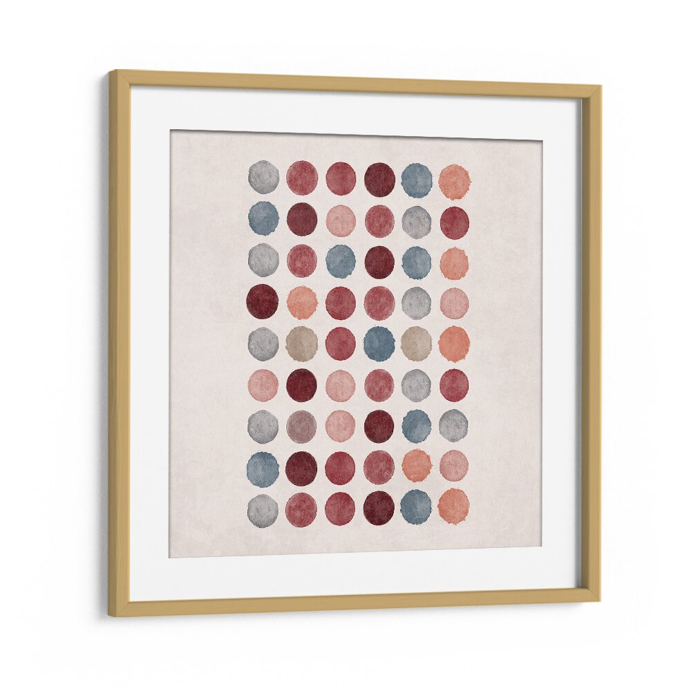 Elegant WATERCOLOR DOTS, BOHO ART PAINTINGS by Emel Tunaboylu, showcasing vibrant colors on premium canvas.