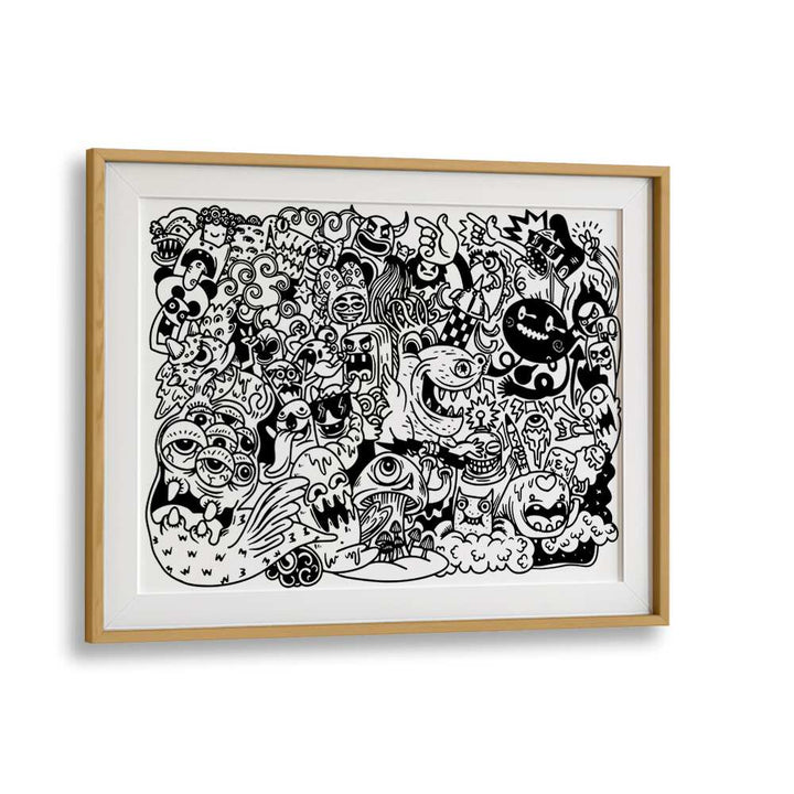 MONSTER MAYHEM , DOODLE ART PAINTINGS