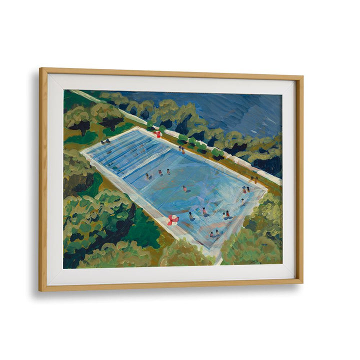 Vibrant AUSTIN DEEP SWIMMING POOL , LANDSCAPE PAINTINGS showcasing serene pool scenes to elevate your space.