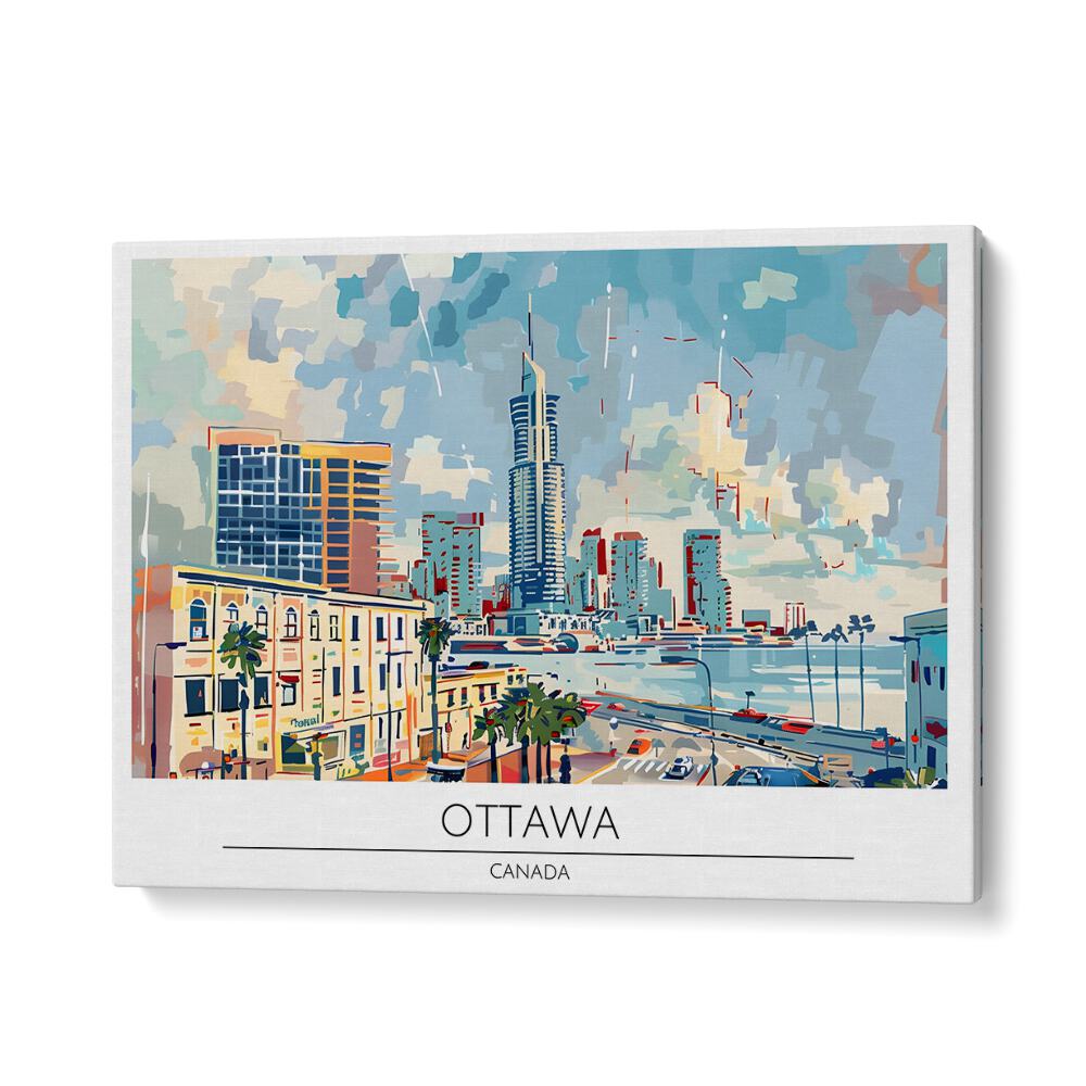 ottawa city-canada travel posters in Gallery Wrap