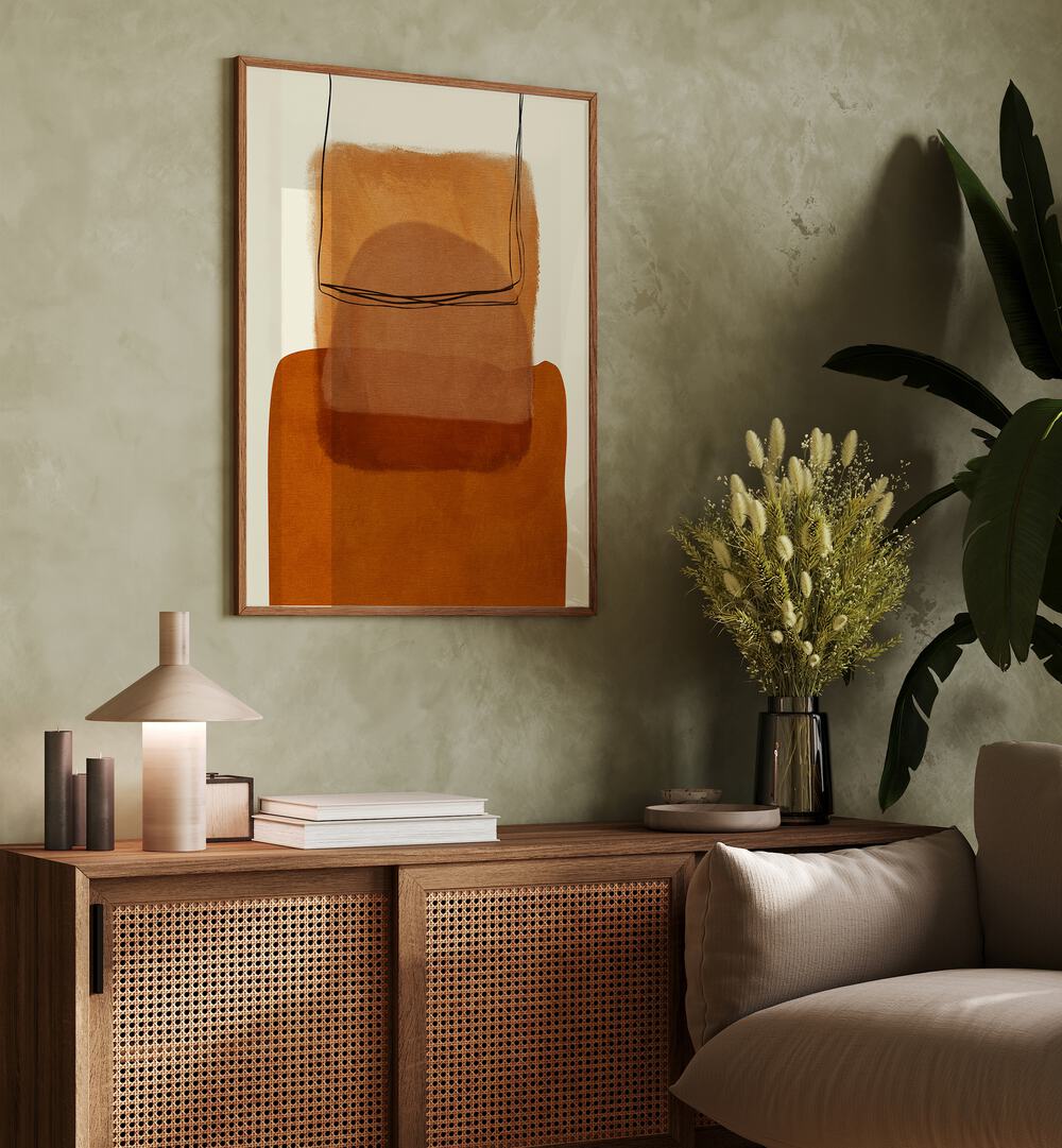 Elegant artwork, "PAINTED LINES DESATUR I, ABSTRACT PAINTINGS," enhances modern spaces with stunning abstract beauty.