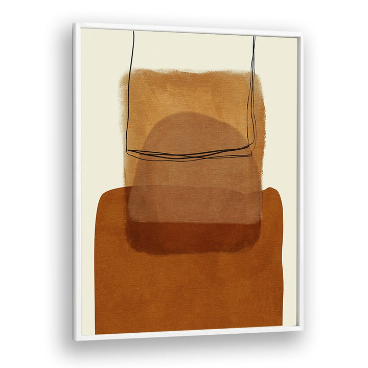 Stunning PAINTED LINES DESATUR I, ABSTRACT PAINTINGS by Ana Rut Bre in a white frame, perfect for modern decor.