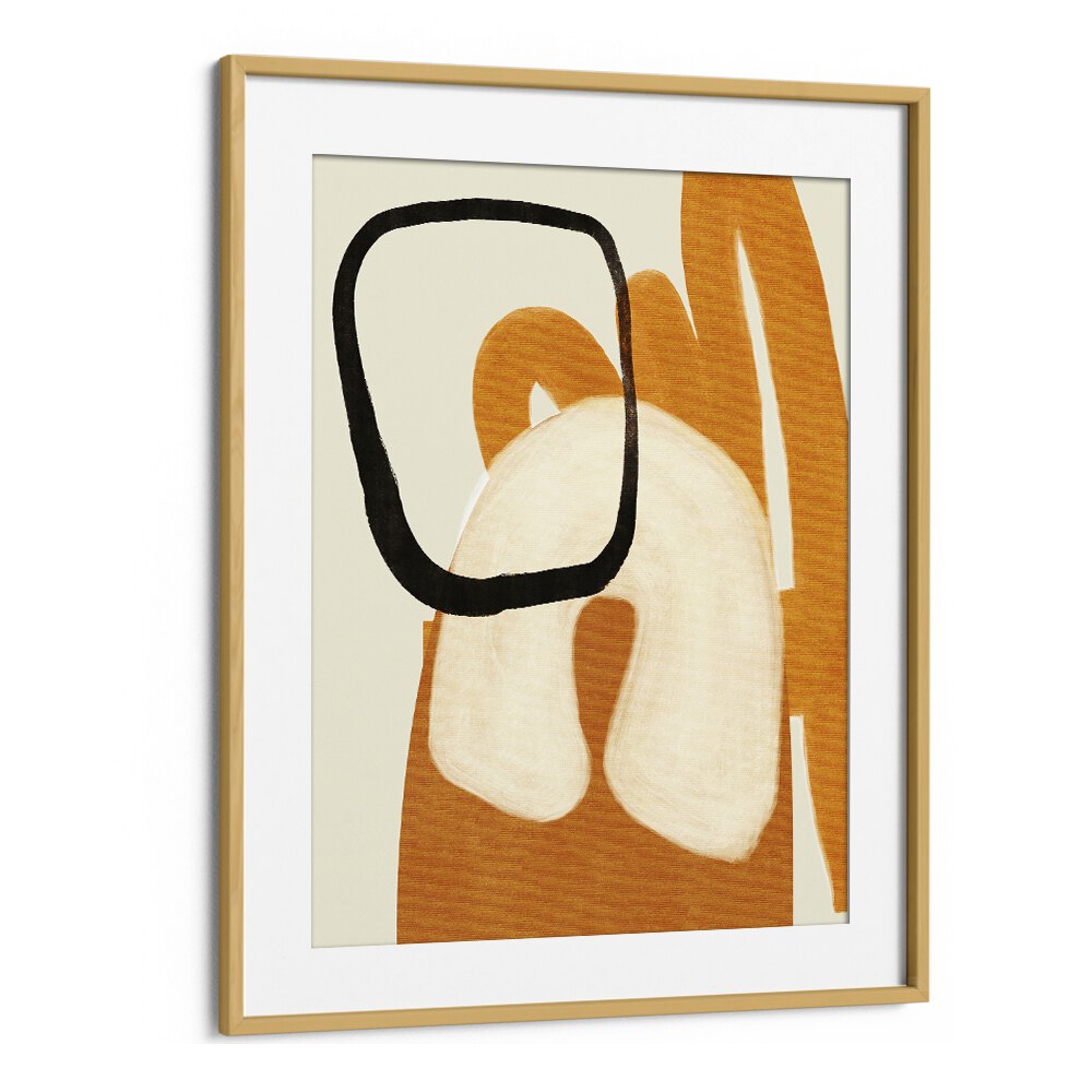 Abstract painting "PAINTED LINES DESATUR II KOPIE" by Ana Rut Bre in oak frame adds vibrancy to your space.