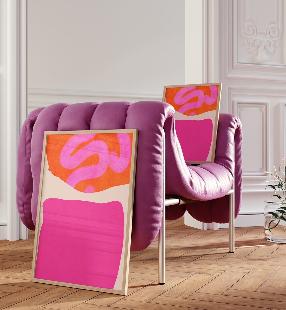 Vibrant PAINTED LINES II KOPIE, ABSTRACT PAINTINGS by Ana Rut Bre adds a modern touch to any space.
