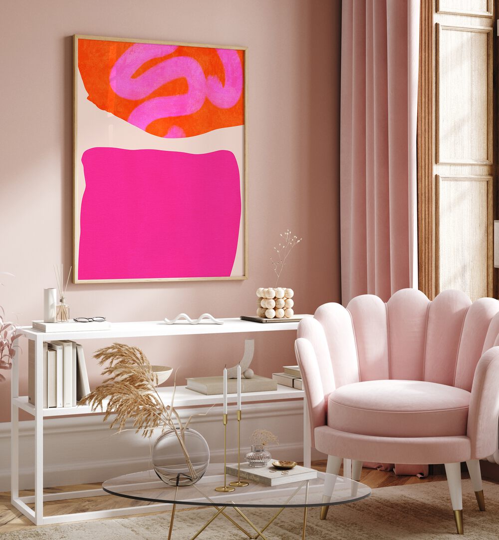 Vibrant abstract art, PAINTED LINES II KOPIE, adds a modern touch to your space with stunning colors and design.