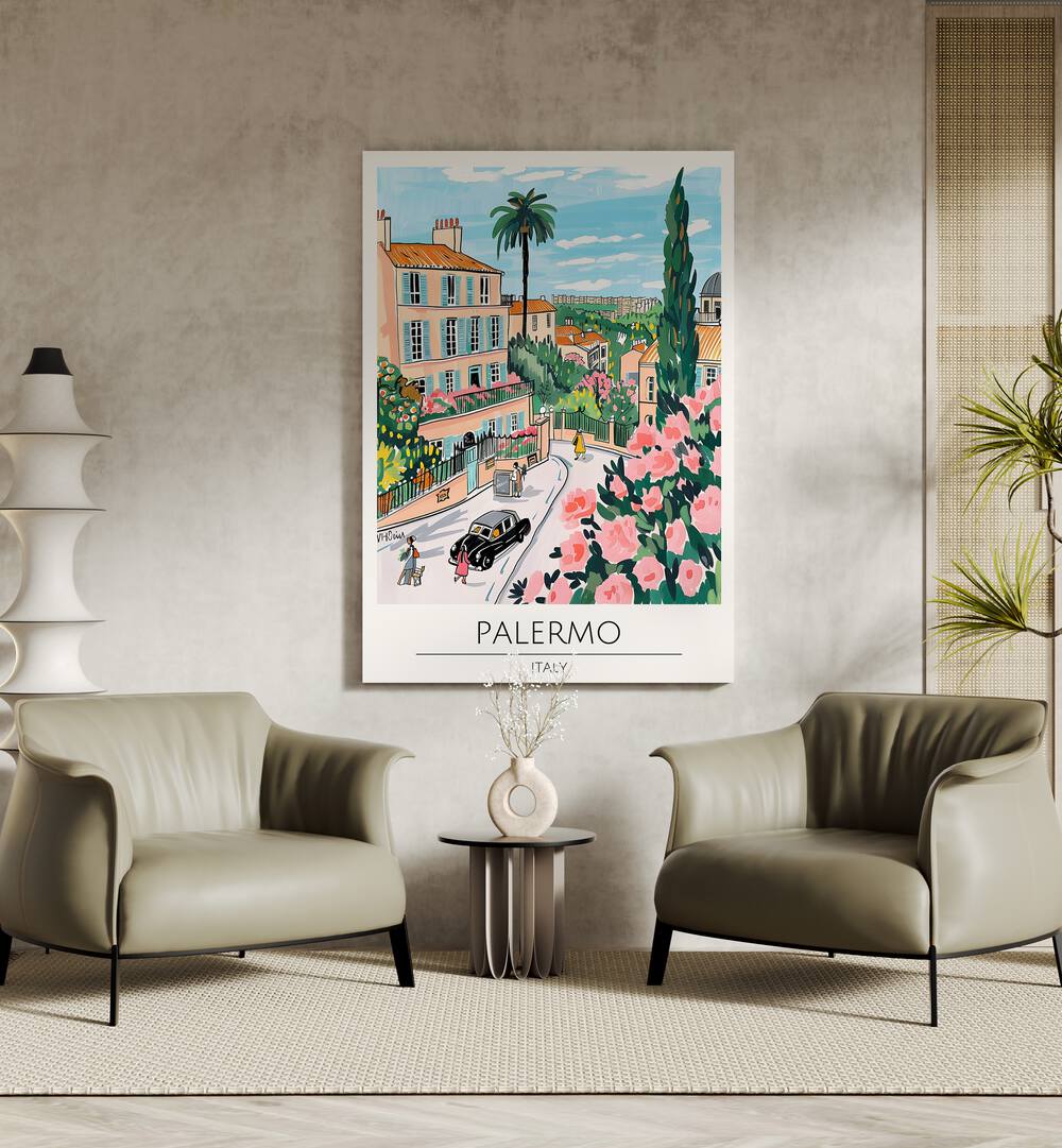 palemro-italy travel posters Artwork I placed on a Wall