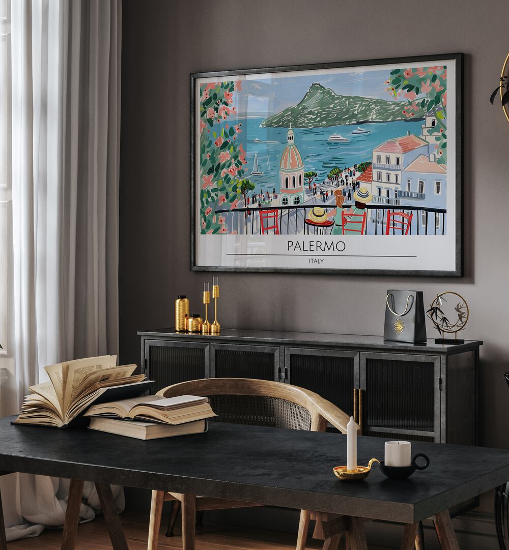 palmero city-italy travel posters Artwork I placed on a Wall