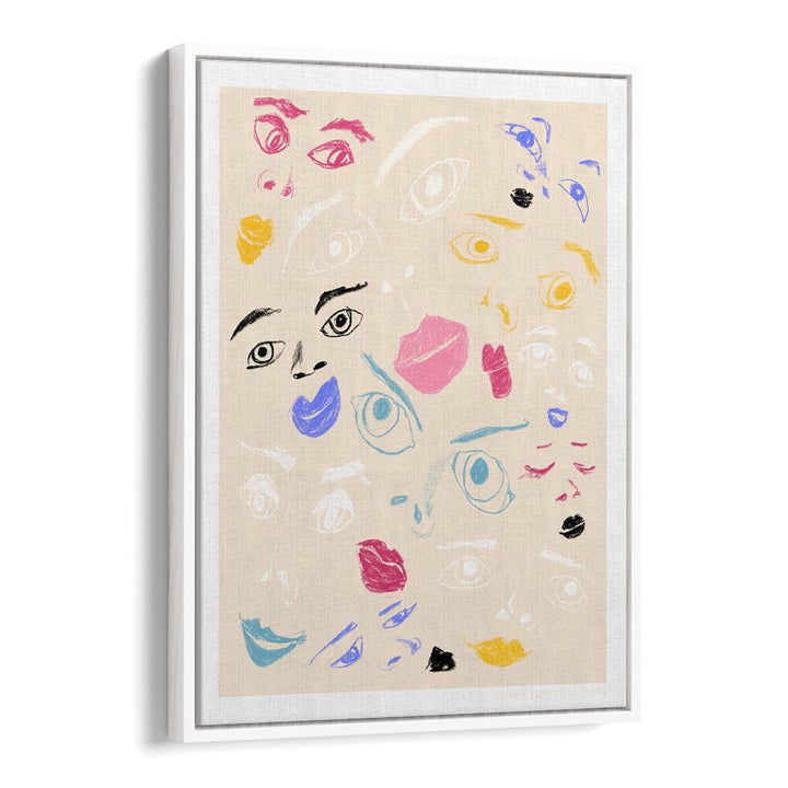 Colorful PANDC FACES, FASHION POSTERS featuring artistic sketches of faces, perfect for stylish home decor.