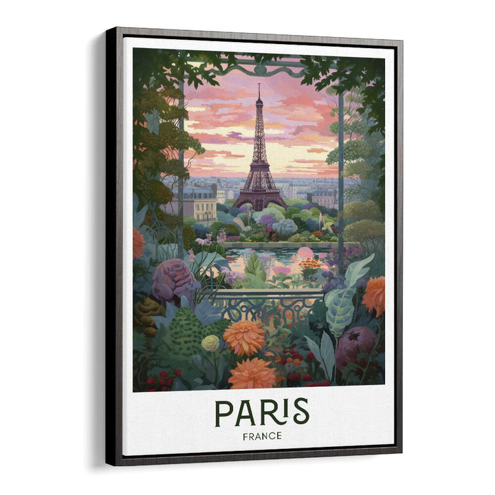 parisian dreams travel posters in Black Floater Frame