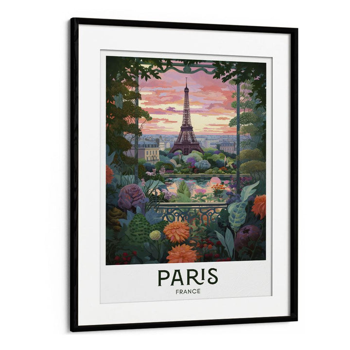parisian dreams travel posters in Black Frame With Mount