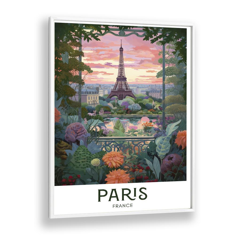 parisian dreams travel posters in White Plain Frame
