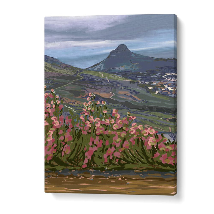 Explore the beauty of nature with PETALS AND PEAKS II, LANDSCAPE PAINTINGS showcasing vibrant floral landscapes.