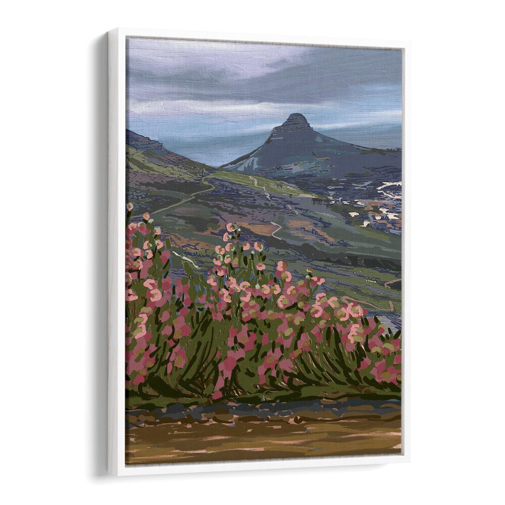 Stunning PETALS AND PEAKS II, LANDSCAPE PAINTINGS featuring vibrant flowers and majestic mountains, perfect for your decor.