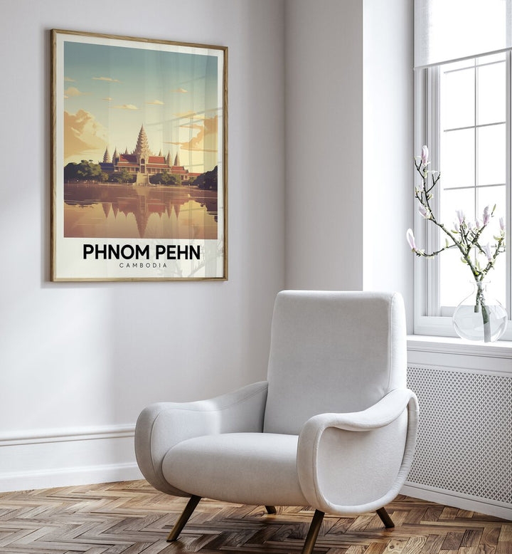 phnom pehn-combodia travel posters Artwork II placed on a Wall
