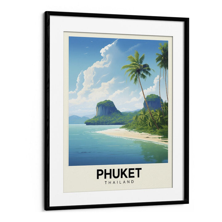 phuket-thailand travel posters in Black Frame With Mount