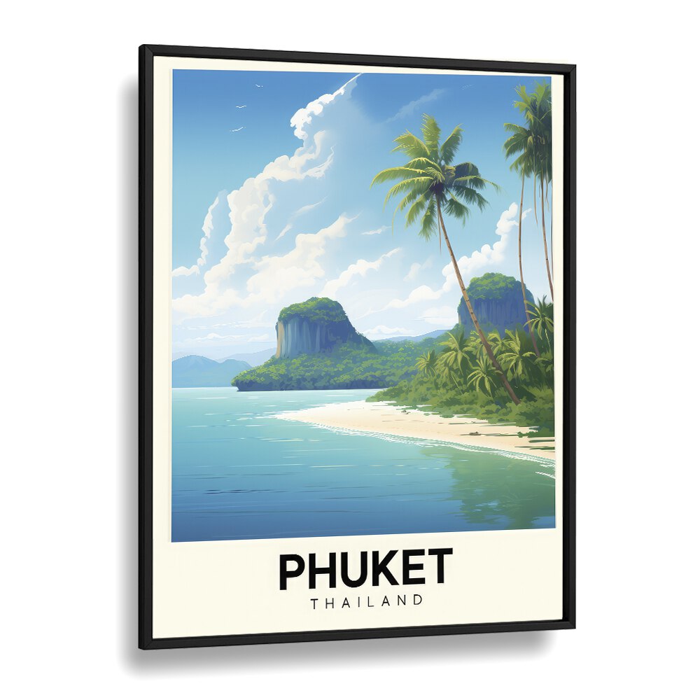 phuket-thailand travel posters in Black Plain Frame