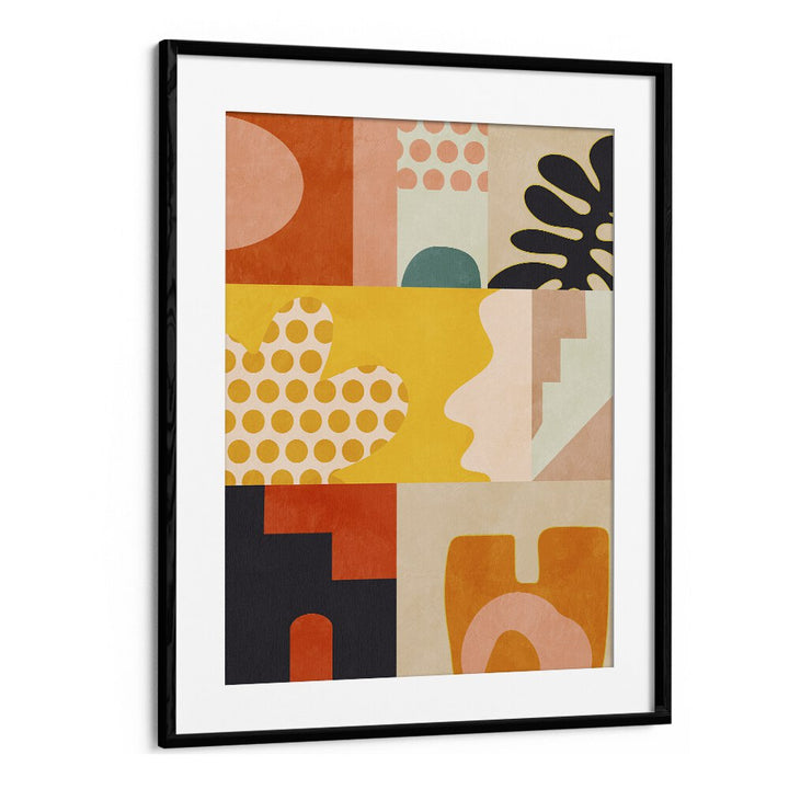 Vibrant colors and shapes in "Playing Around Shapes IV, Abstract Paintings" by Ana Rut Bre, perfect for modern decor.