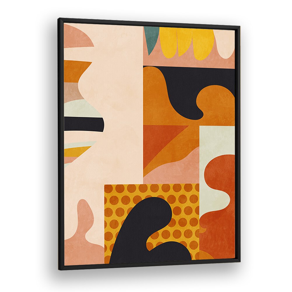 Transform your space with PLAYING AROUND SHAPES V, ABSTRACT PAINTINGS by Ana Rut Bre, showcasing vibrant modern elegance.