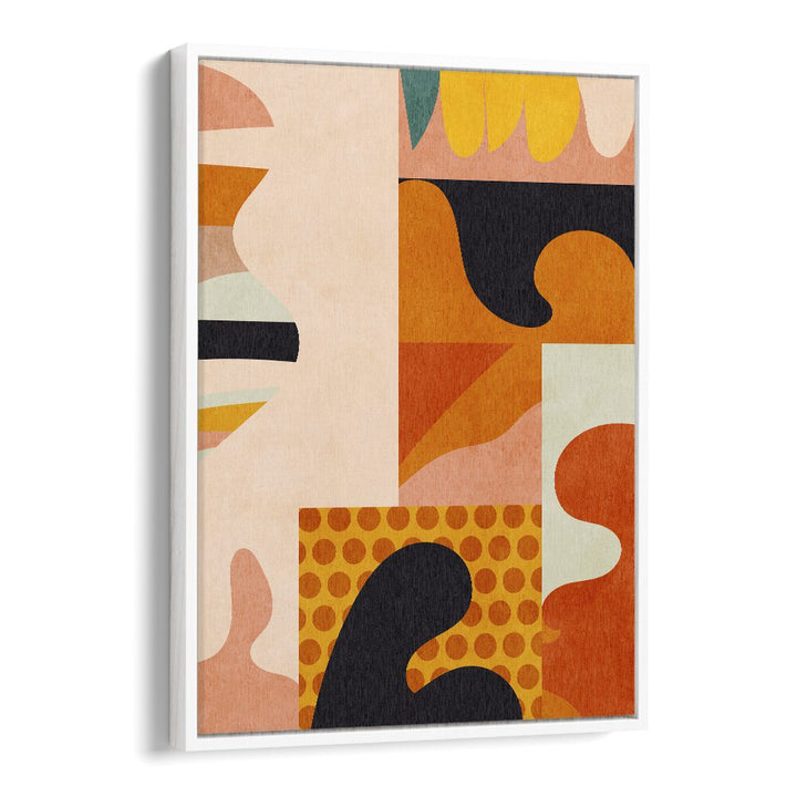 Colorful abstract design in Playing Around Shapes V, abstract paintings by Ana Rut Bre, perfect for modern decor.