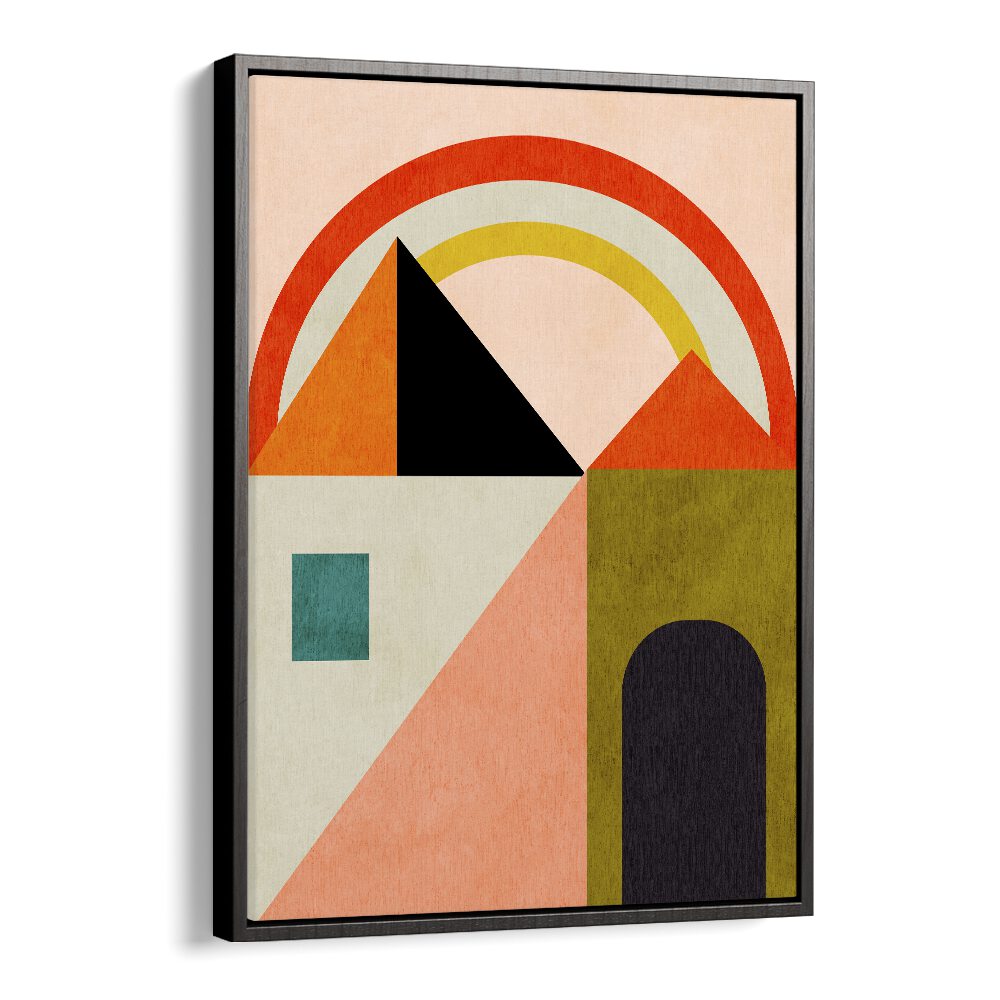 Colorful abstract painting titled "PLAYING AROUND SHAPES, ABSTRACT PAINTINGS" by Ana Rut Bre, perfect for modern decor.