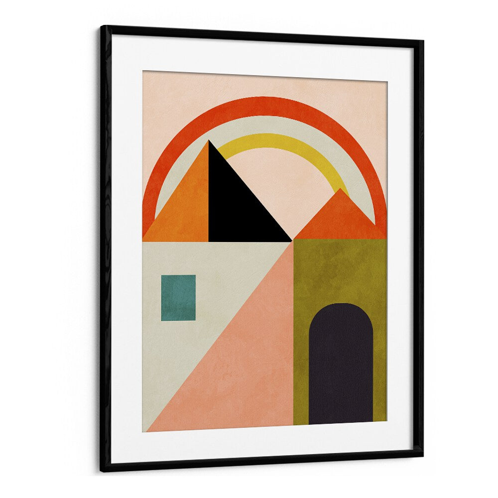 Stunning PLAYING AROUND SHAPES, ABSTRACT PAINTINGS by Ana Rut Bre enhances any space with vibrant modern elegance.