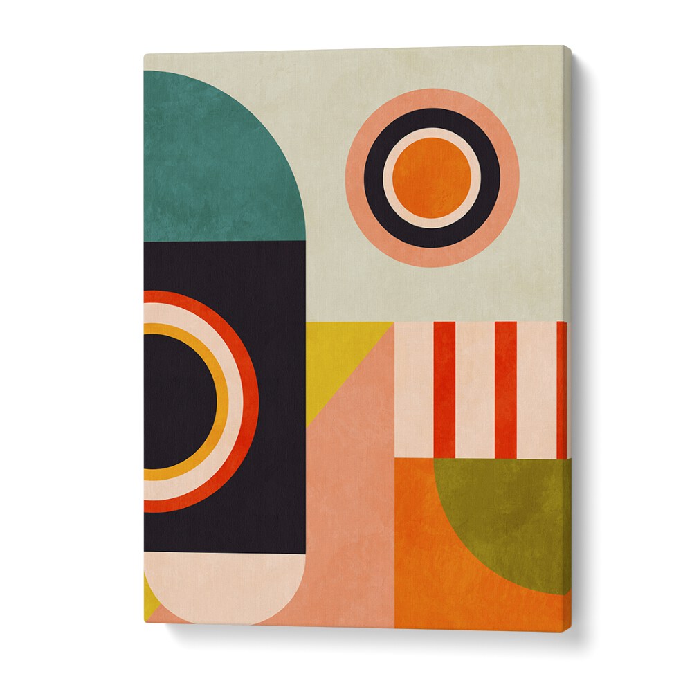 Transform your space with PLAYING AROUND SHAPES II, ABSTRACT PAINTINGS by Ana Rut Bre for modern artistic elegance.