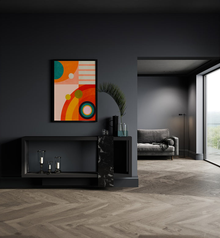 Transform your space with PLAYING AROUND SHAPE III, ABSTRACT PAINTINGS by Ana Rut Bre for vibrant modern elegance.