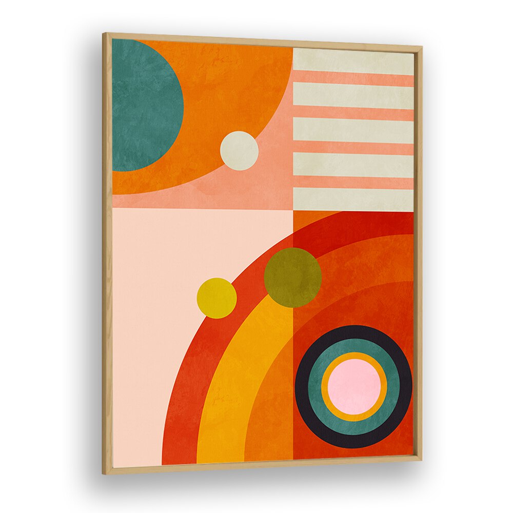 Vibrant abstract painting "Playing Around Shape III" by Ana Rut Bre, perfect for modern wall decor. Ideal for any space.