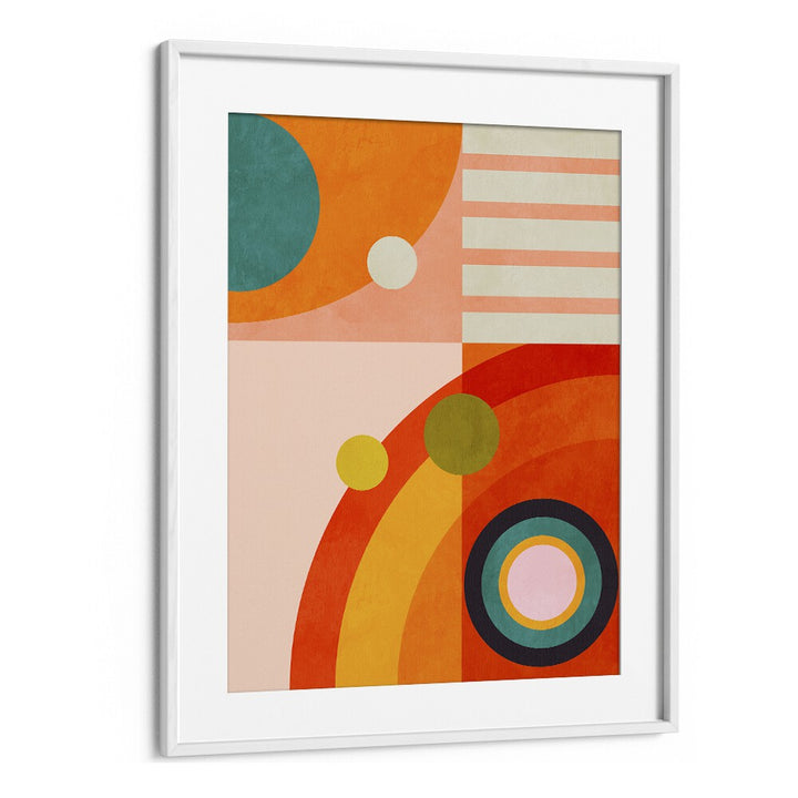 Bright and colorful abstract painting "Playing Around Shape III" by Ana Rut Bre, perfect for modern wall decor.